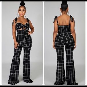 Blk and white jumpsuit!